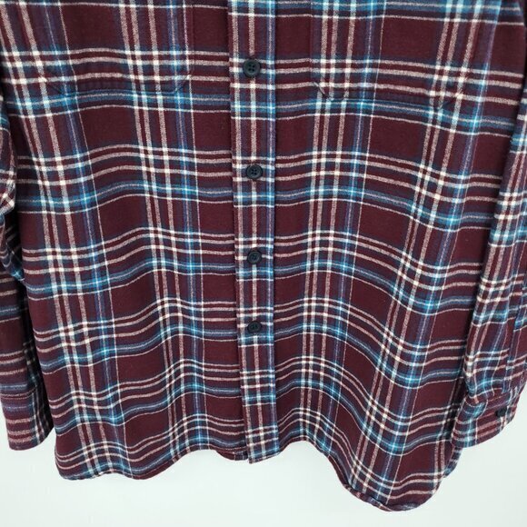Men's L.L. Bean Chamois Cloth 100% Cotton Traditional Fit Plaid Flannel Shirt M - Picture 8 of 16